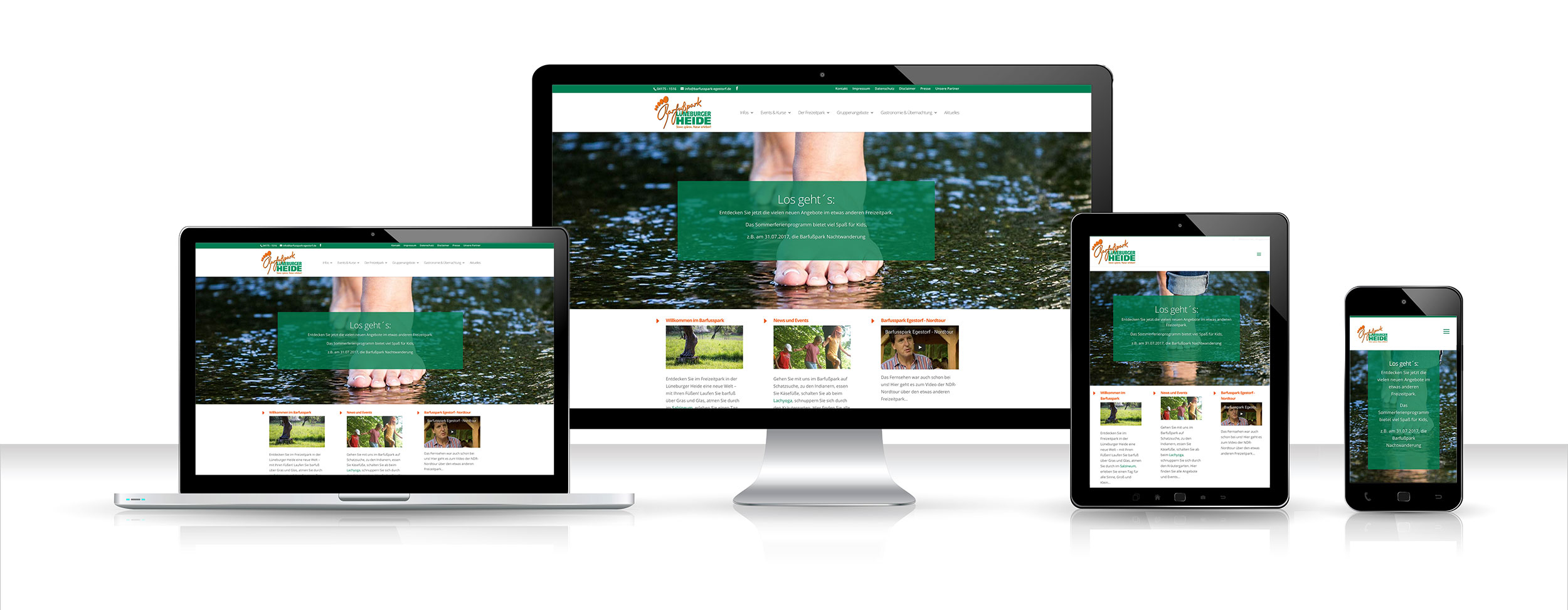 Webdesign, Barfusspark Egestorf