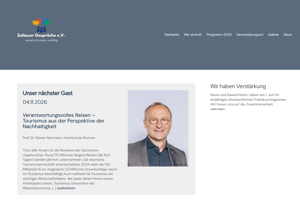 Startseite der Website Soltauer Gespräche Startseite der Website Soltauer Gespräche